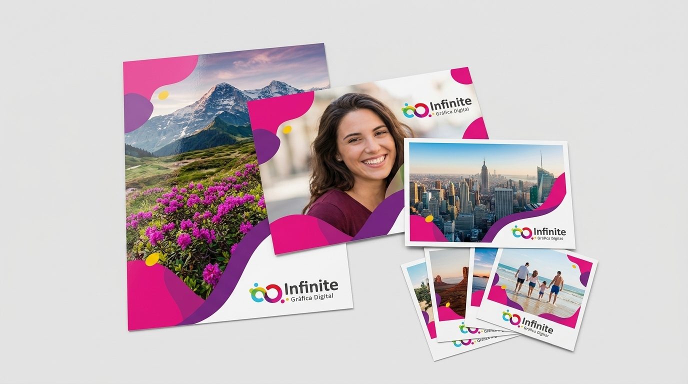 Impressão em Papel Fotográfico Glossy 180g